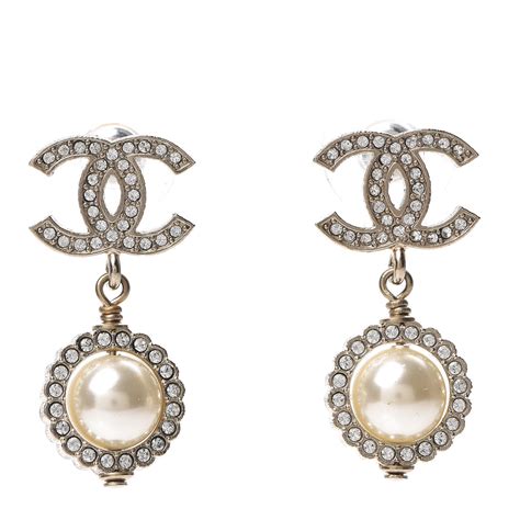 chanel crystal earrings price|Chanel crystal drop earrings.